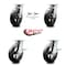 Service Caster 8 Inch Kingpinless Rubber on Steel Wheel Caster Swivel Locks 2 Brakes SCC, 2PK SCC-KP30S820-RSR-BSL-2-SLB-2 - alternate 4